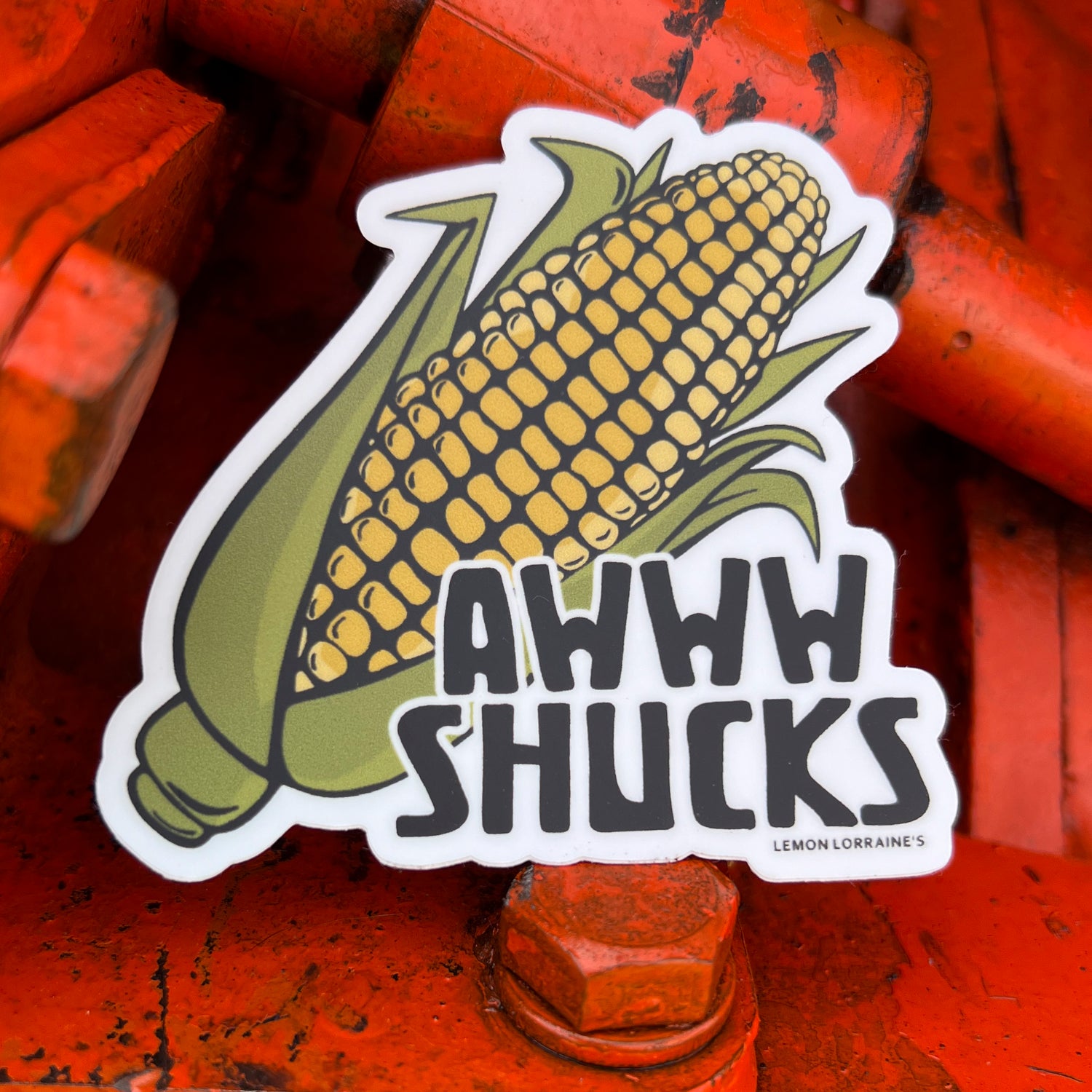 AWWW SHUCKS Corncob Sticker Decal