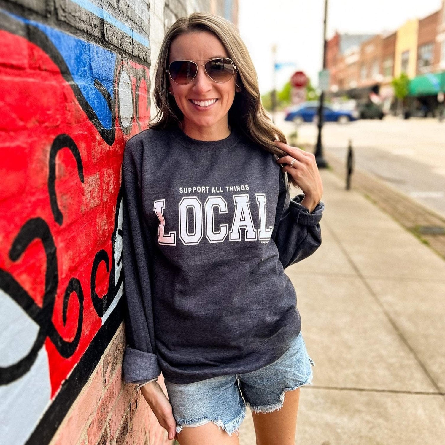 SUPPORT ALL THINGS LOCAL - Crewneck Sweatshirt