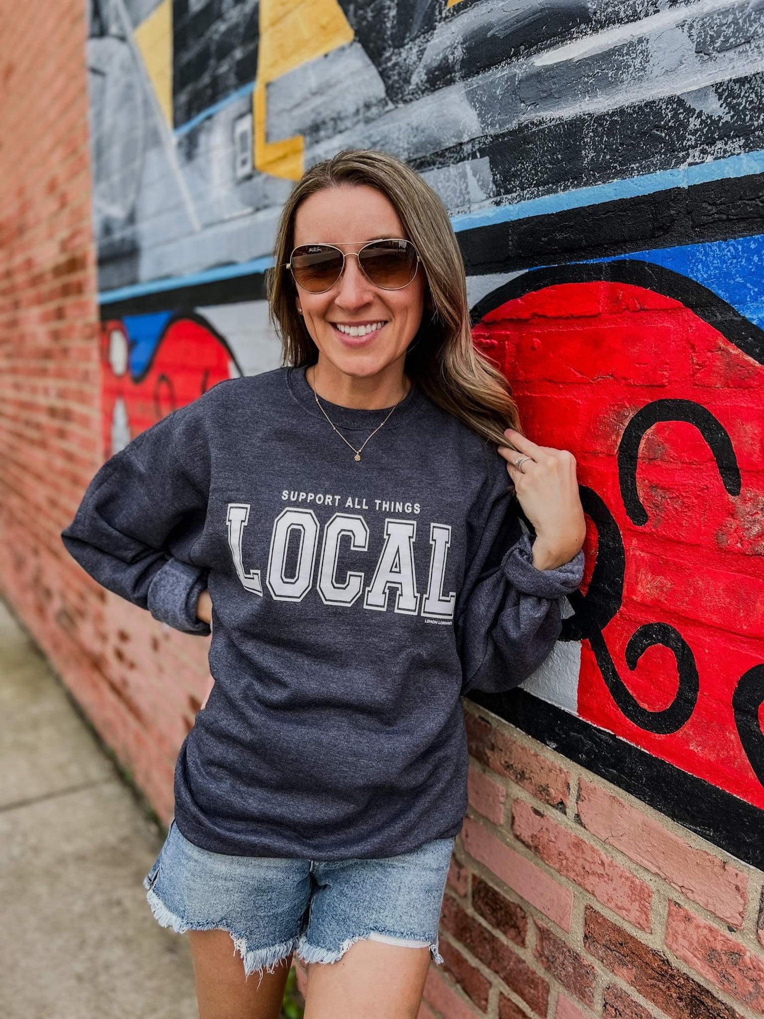 SUPPORT ALL THINGS LOCAL - Crewneck Sweatshirt
