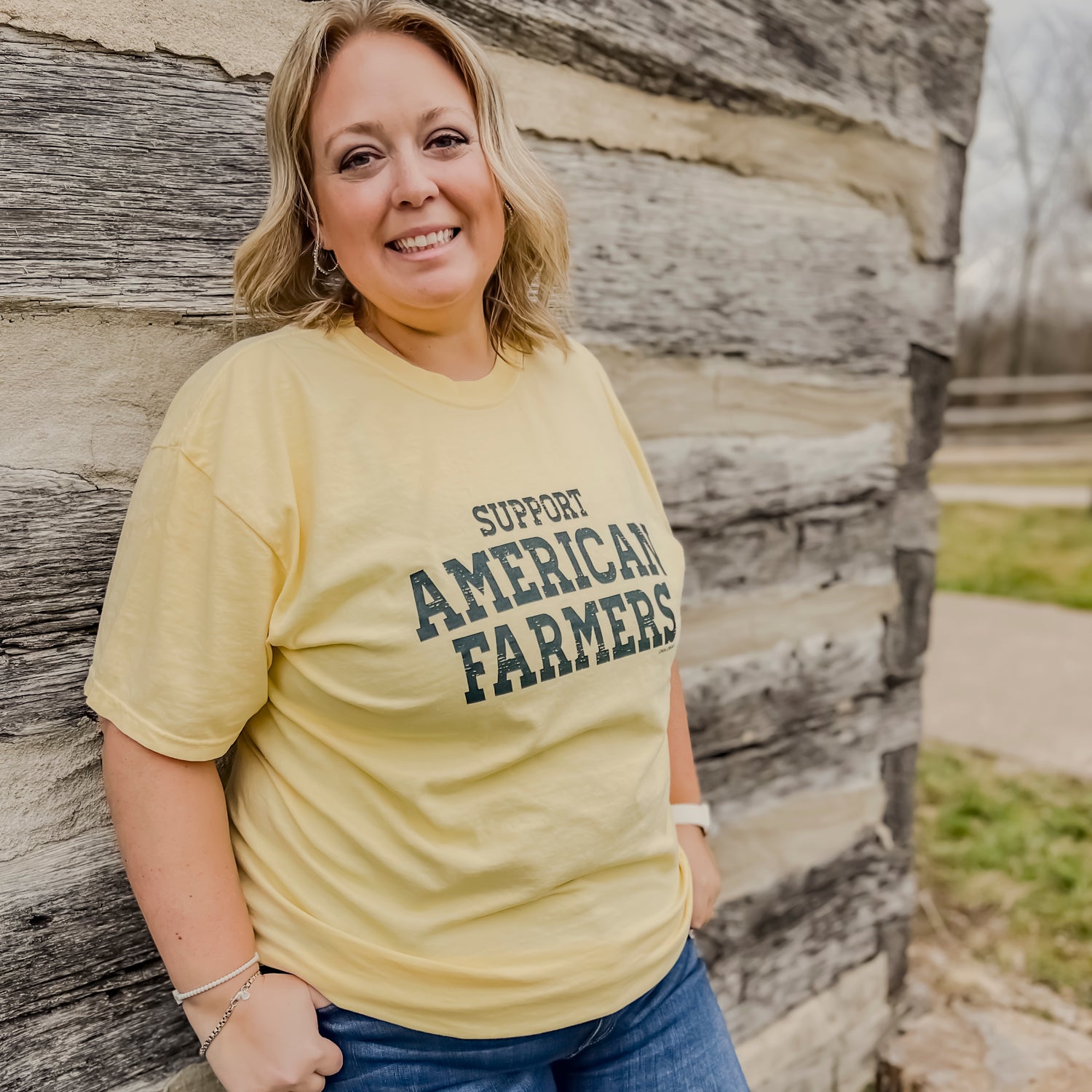 SUPPORT AMERICAN FARMERS Comfort Color Graphic Tee