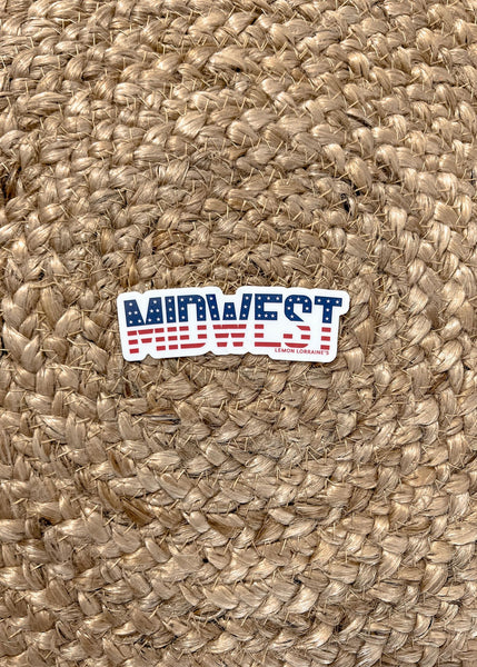 MIDWEST - Red White and Blue - STICKER