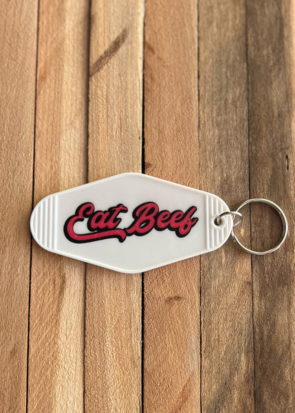 EAT BEEF - Keychain