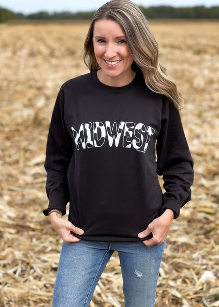 MIDWEST COWPRINT - Crewneck Sweatshirt