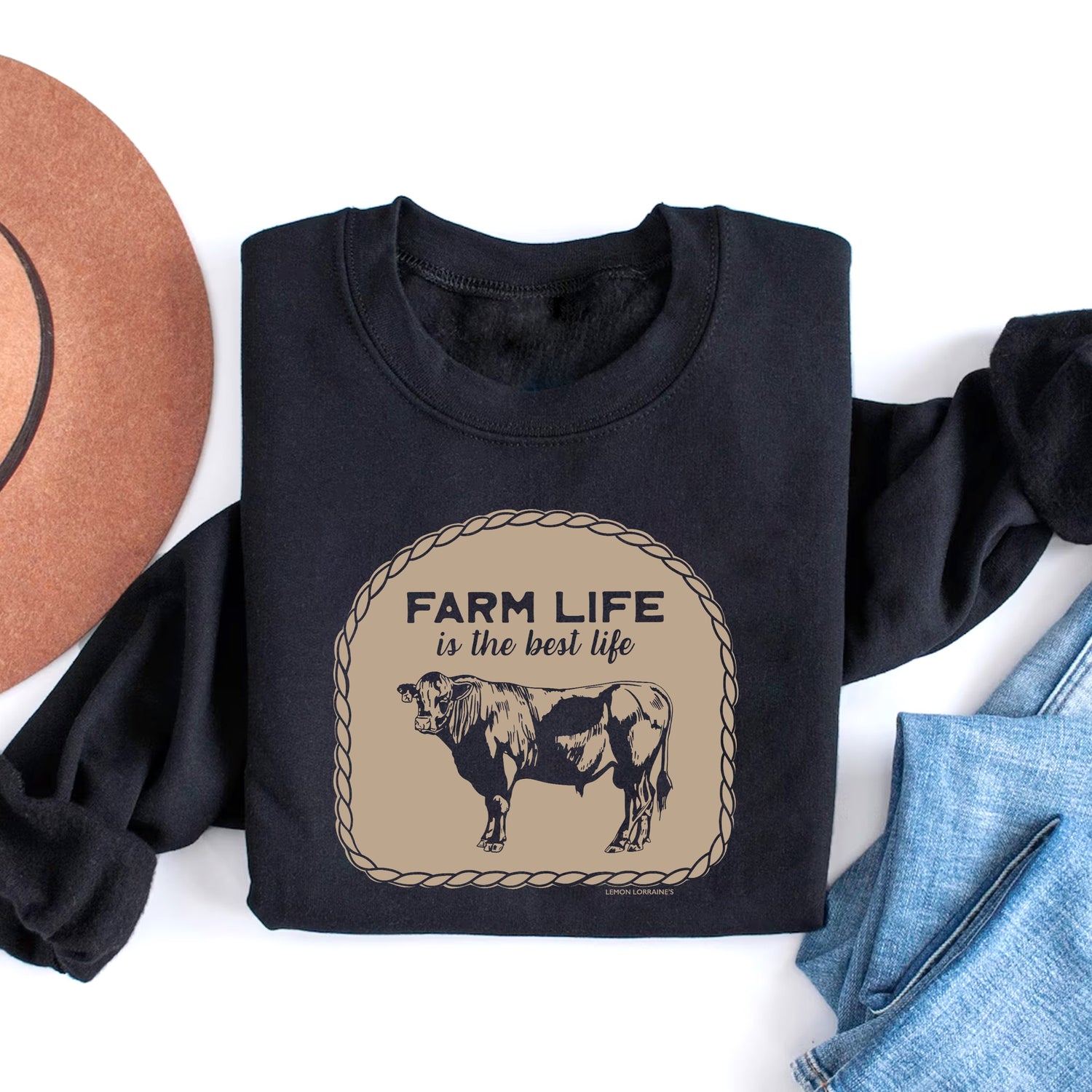 FARM LIFE IS THE BEST LIFE Crewneck Sweatshirt