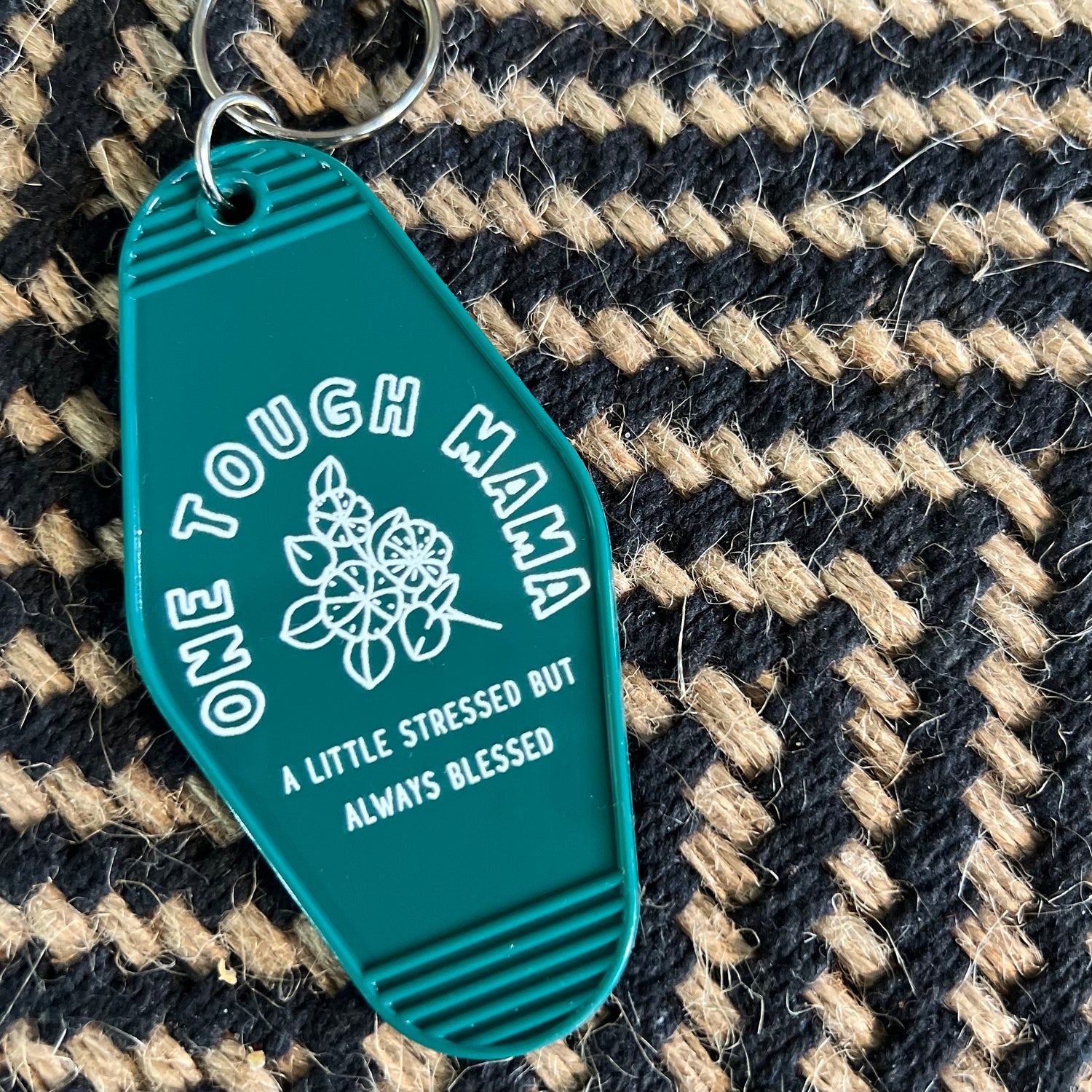 ONE TOUGH MAMA - Green Vintage Motel Keychains