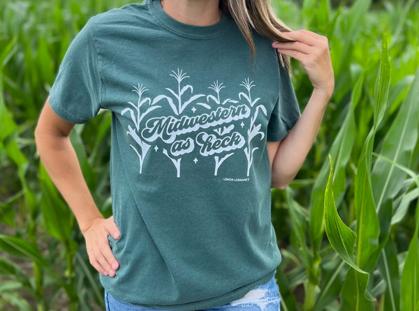 MIDWESTERN AS HECK Comfort Color Graphic Tee