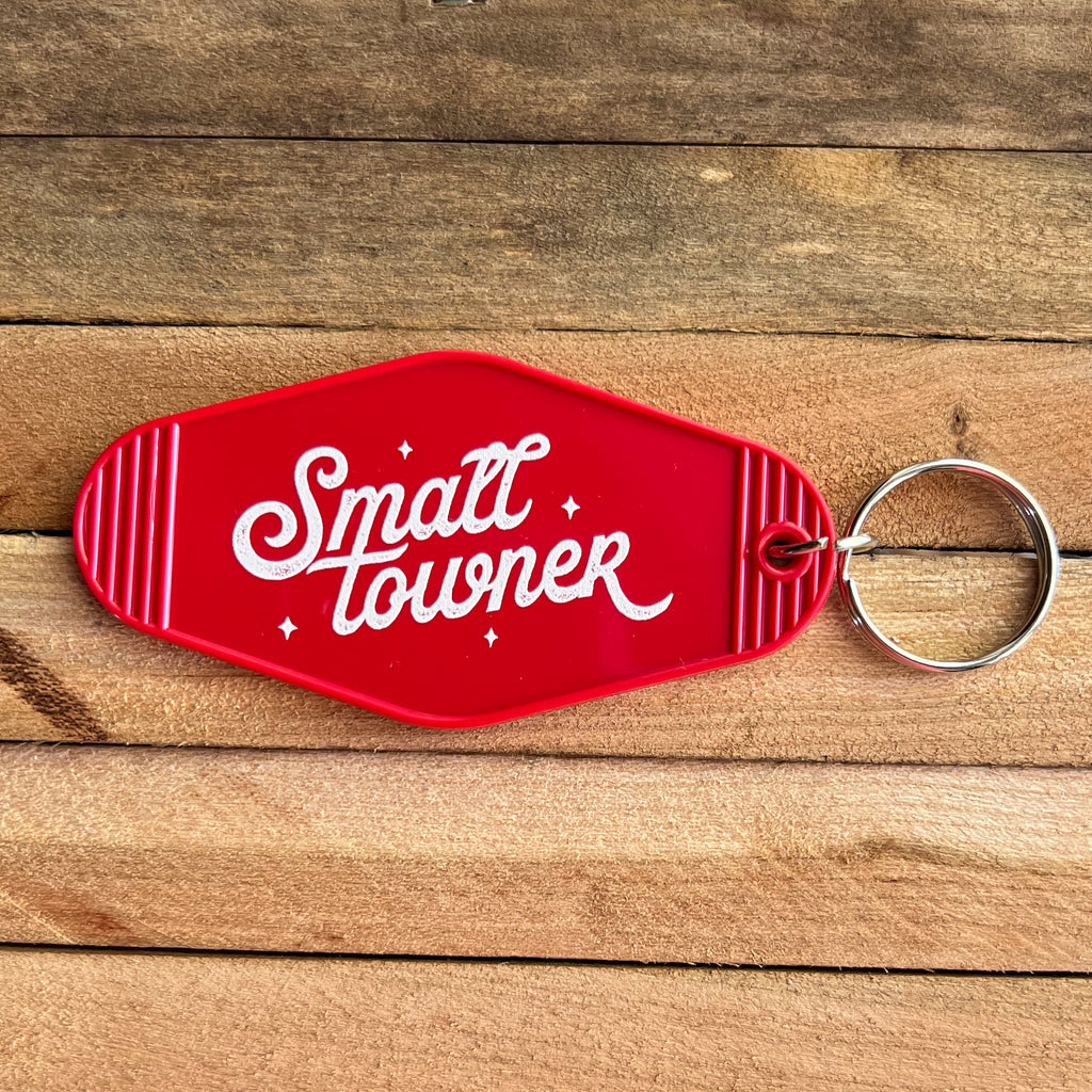 SMALL TOWNER Vintage Motel Keychain