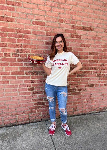 AMERICAN AS APPLE PIE graphic tee