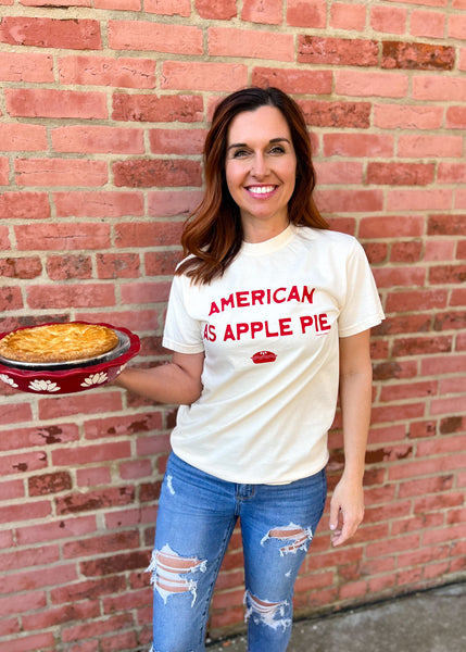 AMERICAN AS APPLE PIE graphic tee