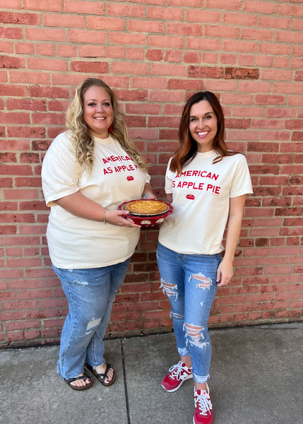 AMERICAN AS APPLE PIE graphic tee - 3xl and sm