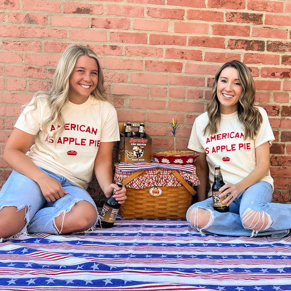AMERICAN AS APPLE PIE graphic tee M and SM