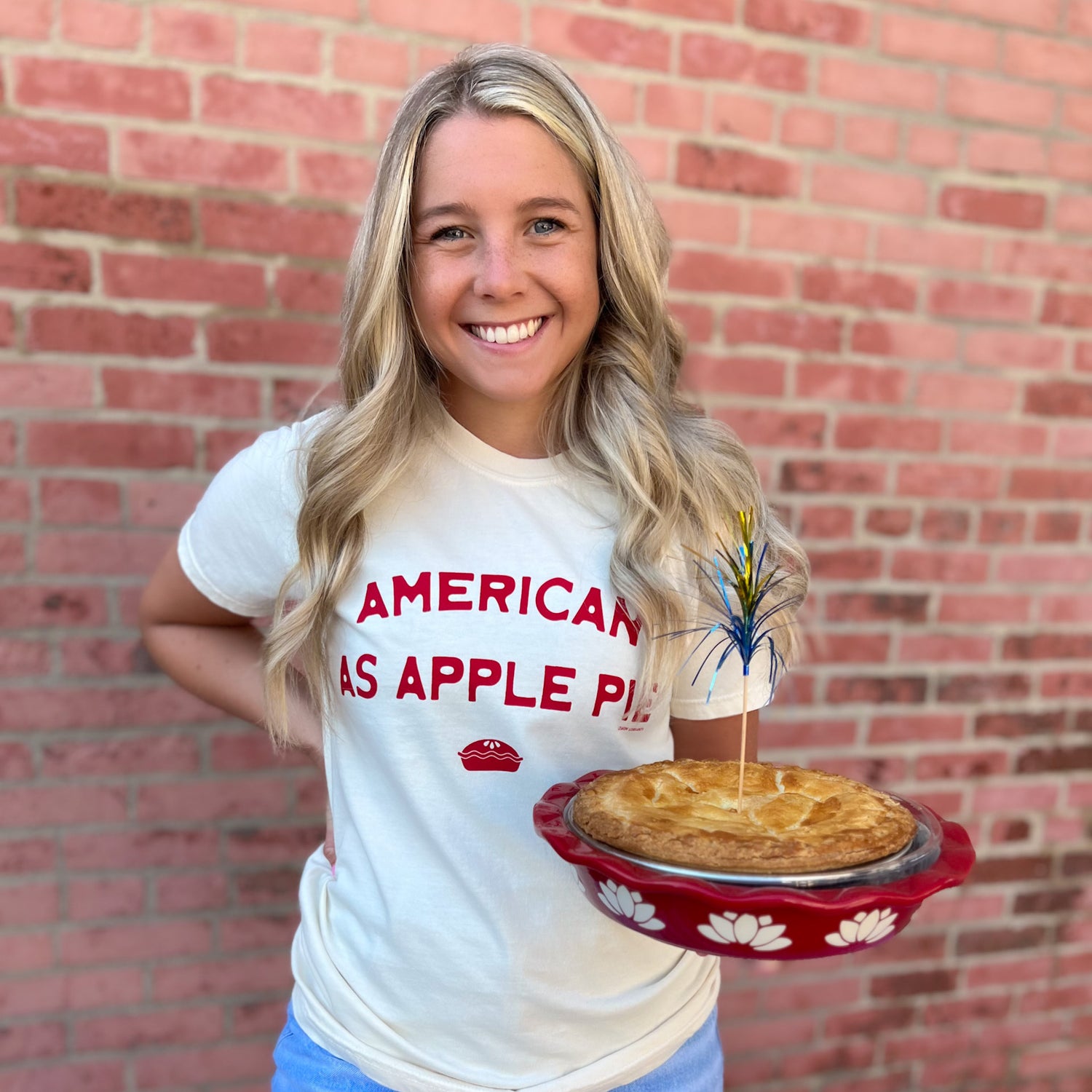 AMERICAN AS APPLE PIE graphic tee