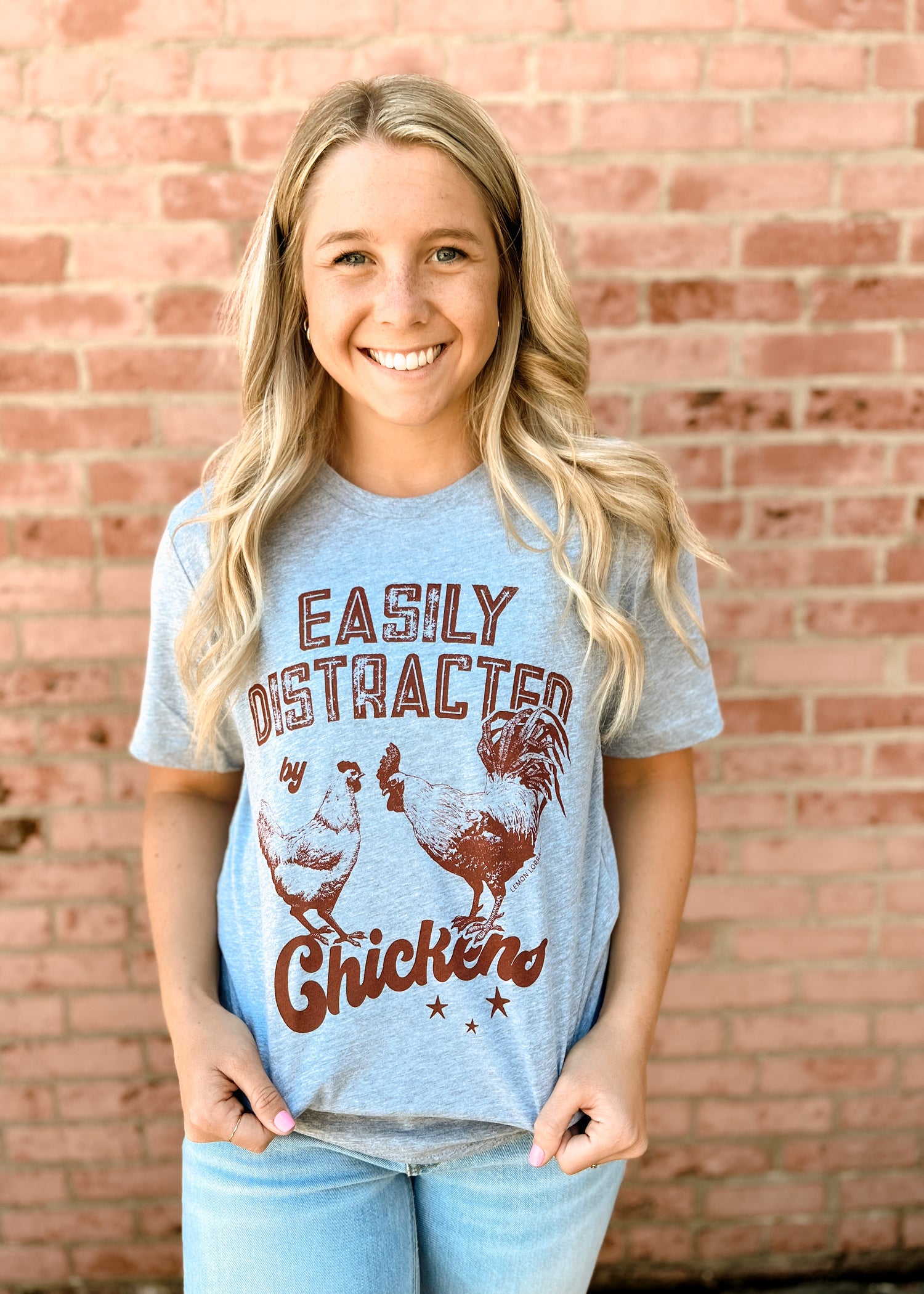 EASILY DISTRACTED BY CHICKENS - Graphic Tee