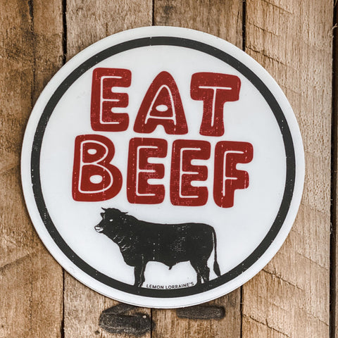 EAT BEEF Sticker
