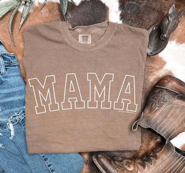 MAMA - Graphic Tee on Comfort Colors, Espresso